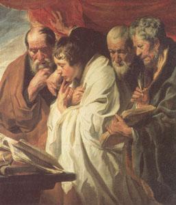 Jacob Jordaens The Four Evangelists (mk05) France oil painting art